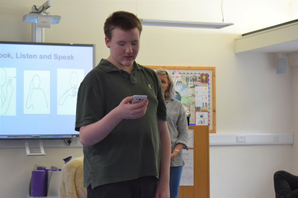 Jason reading his poem