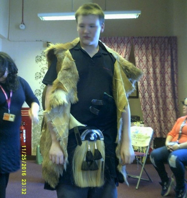 Jason dressed up