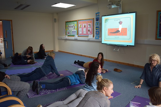 People doing yoga