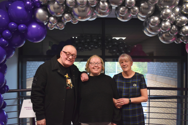 Stuart Cosgrove (Broadcaster and Author), Jaqui Smyth (Supported Individual at Ardencraig Service), Dorry McLaughlin (Chief Executive at Scottish Autism)