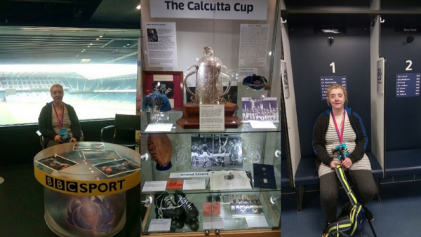 Emma visiting Murrayfield Stadium