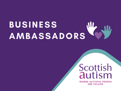 Business Ambassadors, Scottish Autism logo, heart and hands symbol