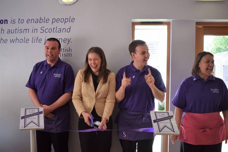 Aileen Campbell MSP opens Cafe Kudos