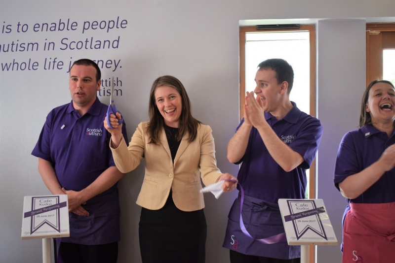 Aileen Campbell MSP opens Cafe Kudos