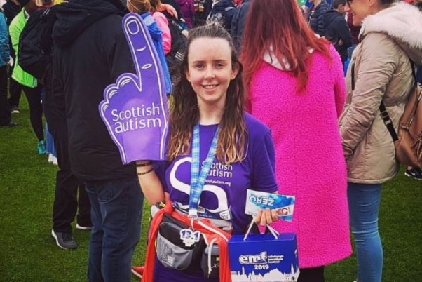 Supporter taking part in Edinburgh Marathon