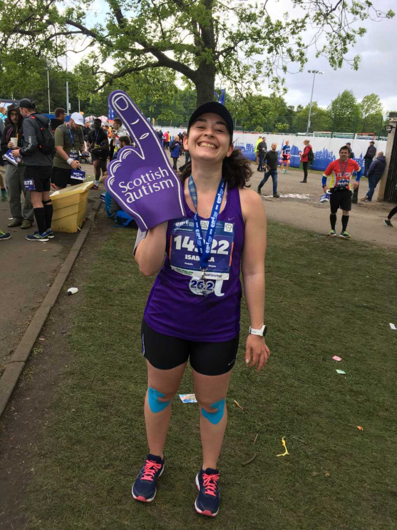 Supporter running for autism