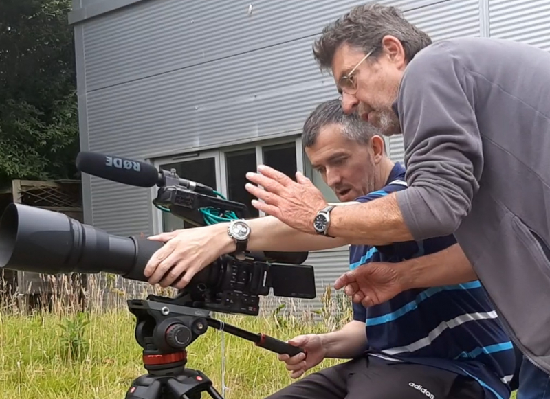 Christopher Cook of Iceberg Productions (left) with Ian Noble from The Untold Motion Picture Company.