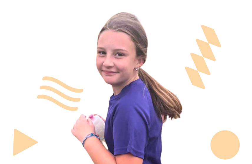 Image of you supporter running and smiling for the camera