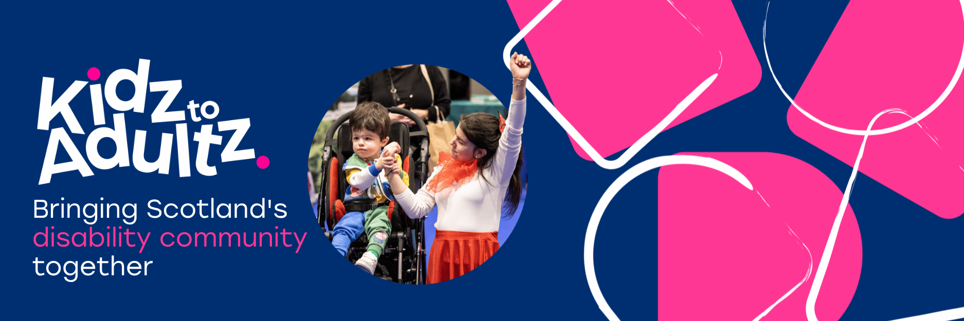 Promotional banner for Kidz to Adultz exhibition